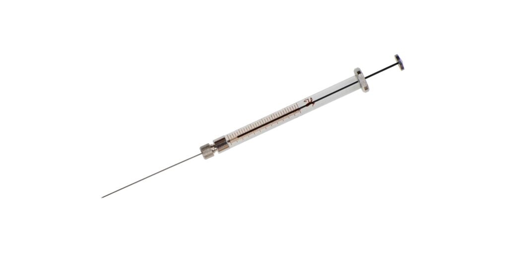 80395 Syringe10 µL Microliter Syringe Model 701 SN, Cemented Needle, 23s gauge, 1.71 in, point style AS