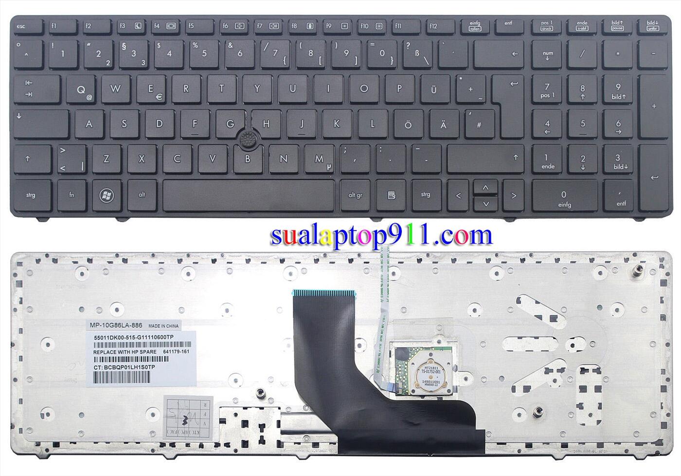 Bàn Phím Laptop HP EliteBook 8560P, 8570P
