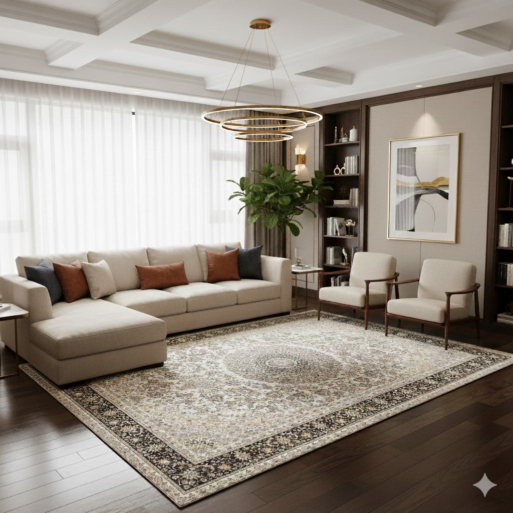 THẢM DỆT CỔ ĐIỂN CAO CẤP- GO-MOUSSE N_8704IV