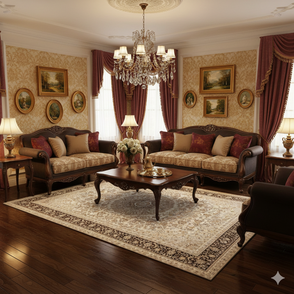 THẢM DỆT CỔ ĐIỂN CAO CẤP- GO-MOUSSE N_8704IV