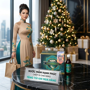 [TẶNG TÚI]Nước mắm Hạnh Phúc 60 độ đạm 50ml - Hộp 12 Chai