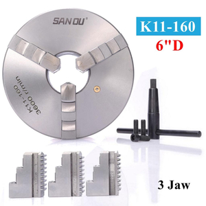 Mâm cặp máy tiện 3 chấu K11-160 đường kính 160mm, đầu chấu 1 tấc 6, lato máy tiện,đầu kẹp máy tiện 1 tấc 6