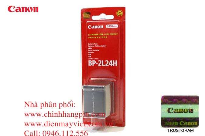 Pin (battery) máy quay Canon BP-2L24H 2400mAh (2383B002) chính hãng original