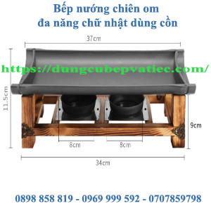 Bếp Nướng Chiên Om Đa Năng Chữ Nhật Dùng Cồn