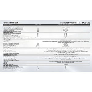 XE ĐẦU KÉO HOWO SINOTRUK T7H 6X4 CẦU LÁP