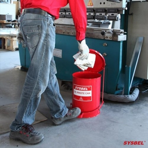 Thùng chứa rác thải dầu Oily Waste Can 6 Gallon/ 22.6 lít, màu đỏ cho dung môi dễ cháy WA8109100