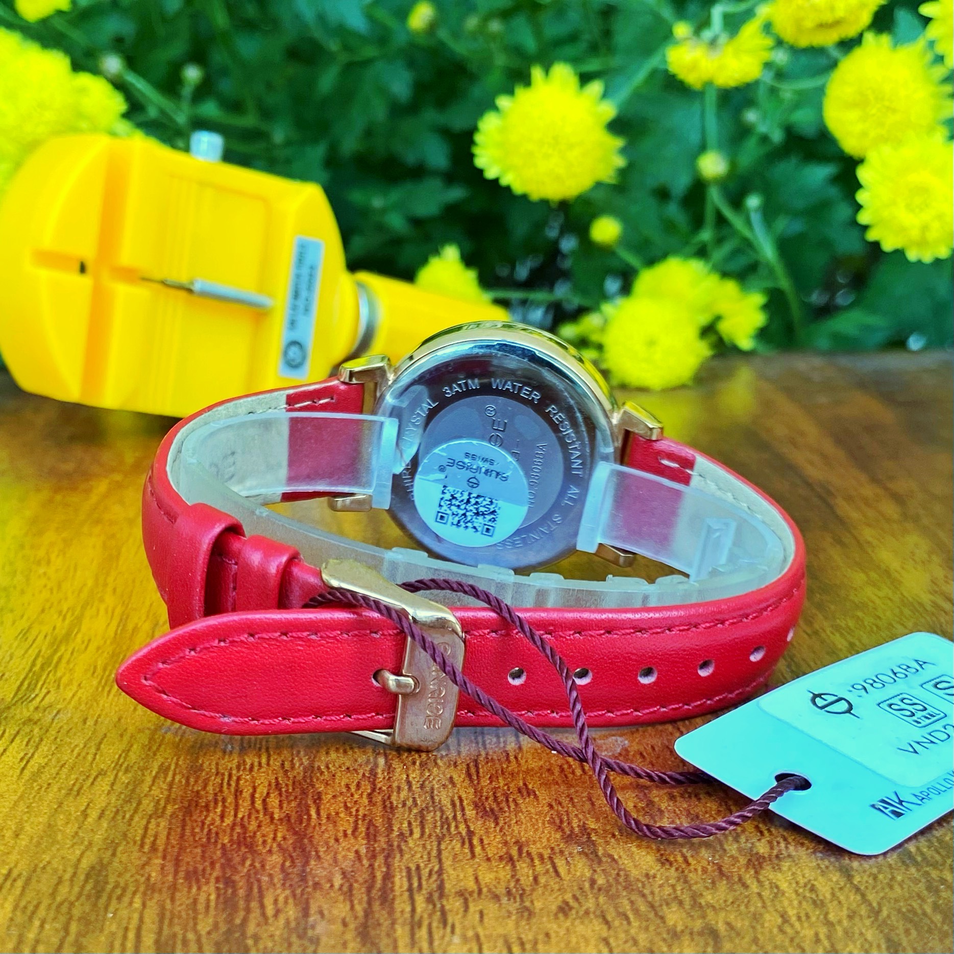 ĐỒNG HỒ SUNRISE NỮ DÂY DA 9806BA