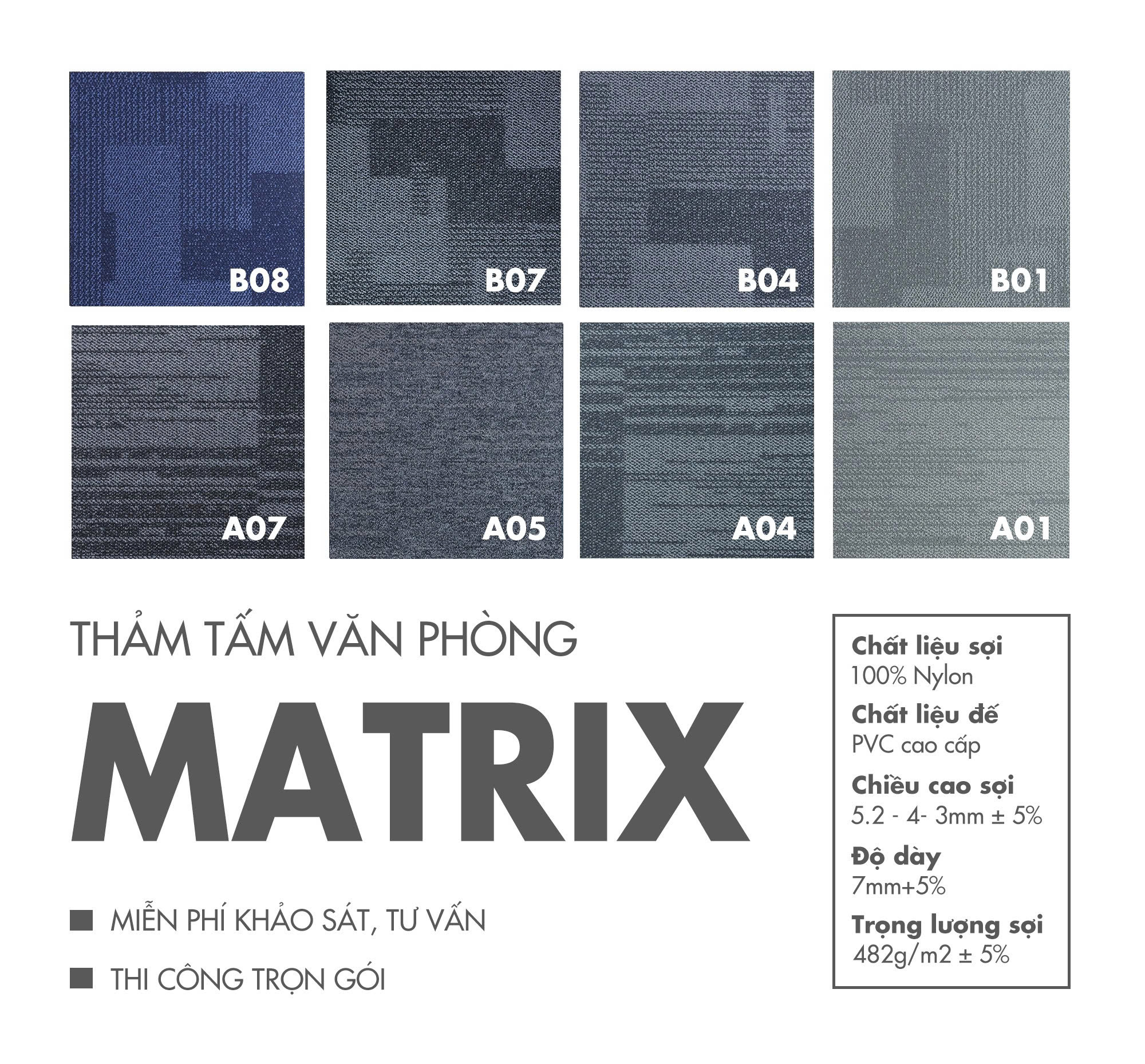 Thảm tấm / Thảm gạch HL- MATRIX