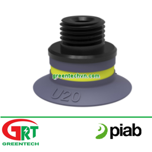 9906870 | Suction cup U20 HNBR, G1/8 male/M5 female, with dual flow control valve | Piab Vietnam