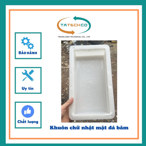 KHUÔN ĐÚC GẠCH CHỮ NHẬT GIẢ ĐÁ BĂM Kích thước: 12.5x25x5 cm