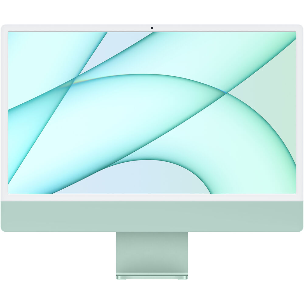 iMac M1 24 inch tông xanh pastel tại quầy lễ tân spa / studio ảnh cưới