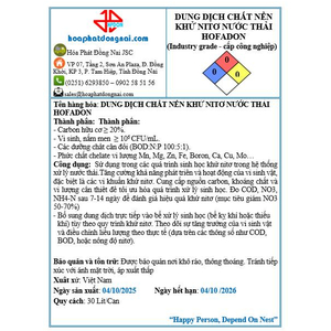 DUNG DỊCH CHẤT NỀN KHỬ NITƠ NƯỚC THẢI HOFADON