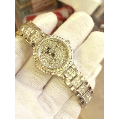 Smays A1140 Ladies bracelet watches genuine 18K white dial diamond