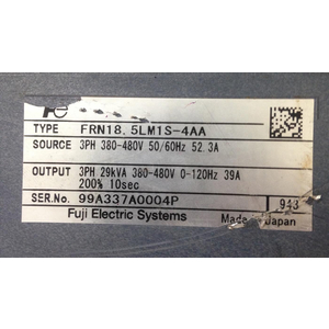 FRN18.5LM1S-4AA, Sữa biến tần Fuji , Sữa lỗi biến tần Fuji FNR18.5LM1S-4AA