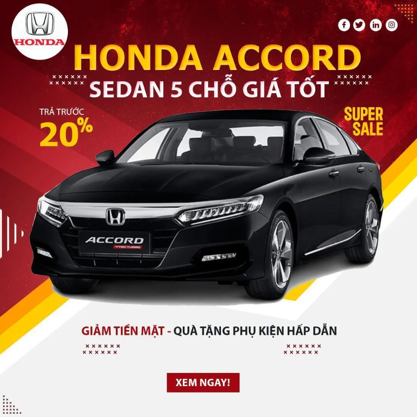 Honda Accord 2023 Giá lăn bánh KM 082023 Đánh giá Thông số xe và Trả  góp  Giaxehoivn