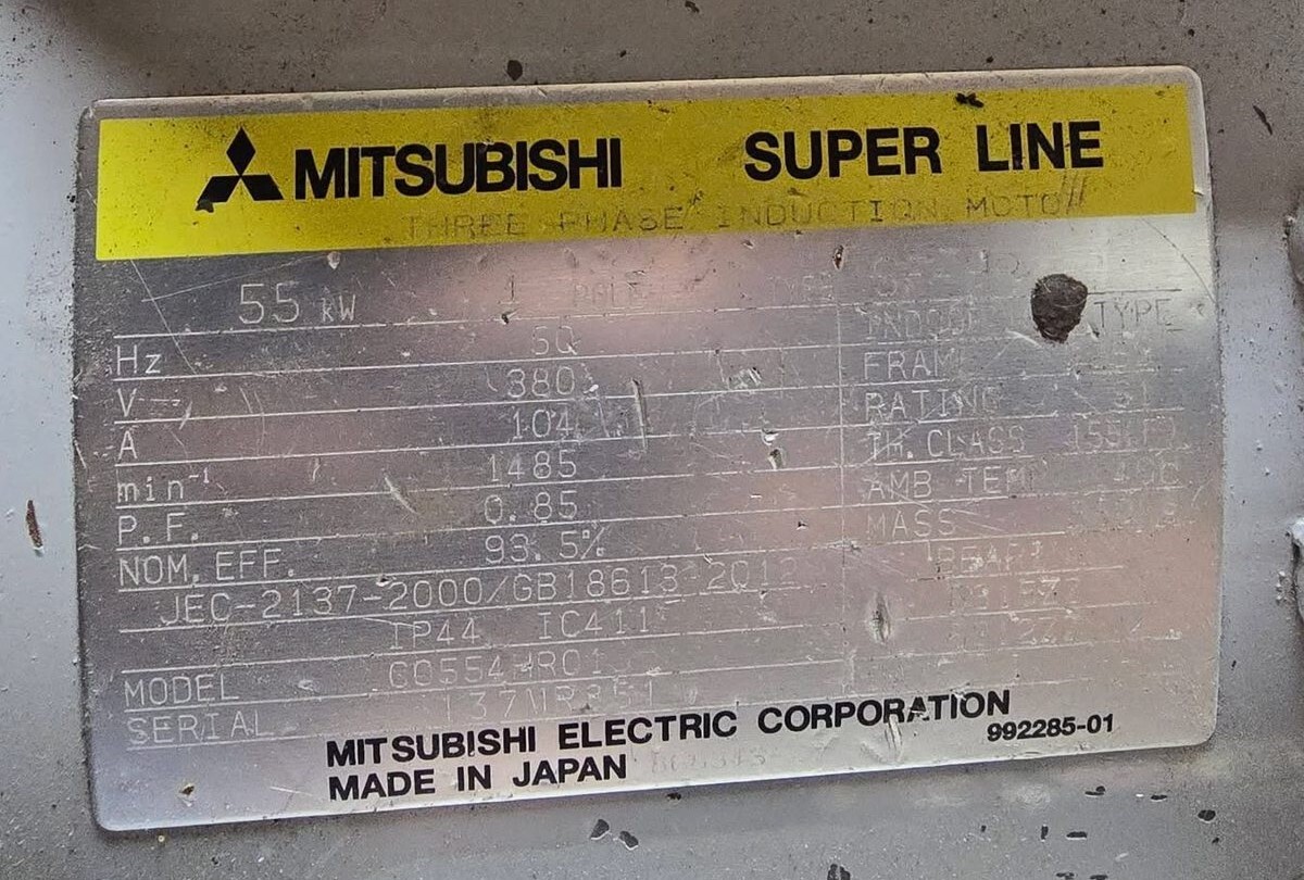 Tem motor Mitsubishi Super Line 55kW 380V Made in Japan