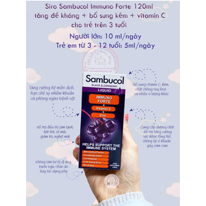 Sambucol immuno forte - tăng đề kháng cho trẻ trên 3 tuổi 120ml 🇺🇸