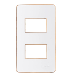 Mặt A60 dùng cho 2 thiết bị viền vàng KT120x70mm mã A602G