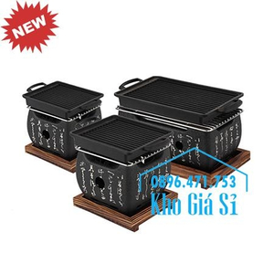 Bếp lò nướng Nhật Bản nướng thịt bằng vỉ gang chống dính