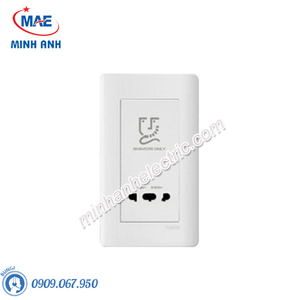 Ổ cắm dao cạo râu màu trắng-Series Zencelo A - Model A84727_WE