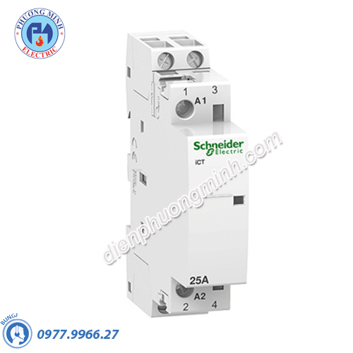 Contactor iCT 2P, coil voltage 24VAC, 25A 2NO - Model A9C20132