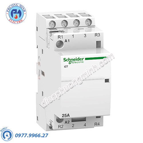 Contactor iCT 4P, coil voltage 230/240VAC, 25A 2NO+2NC - Model A9C20838