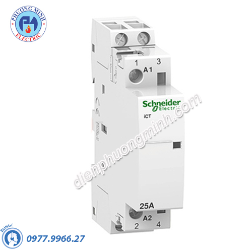 Contactor iCT 2P, coil voltage 230/240VAC, 25A 2NC - Model A9C20736