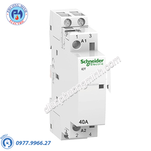 Contactor iCT 2P, coil voltage 230/240VAC, 40A 2NO - Model A9C20842