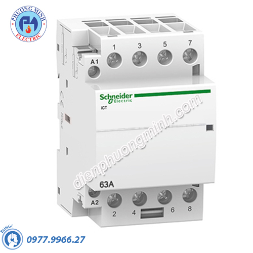 Contactor iCT 4P, coil voltage 230/240VAC, 63A 2NO+2NC - Model A9C20868