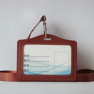 Thẻ tên bằng da màu nâu