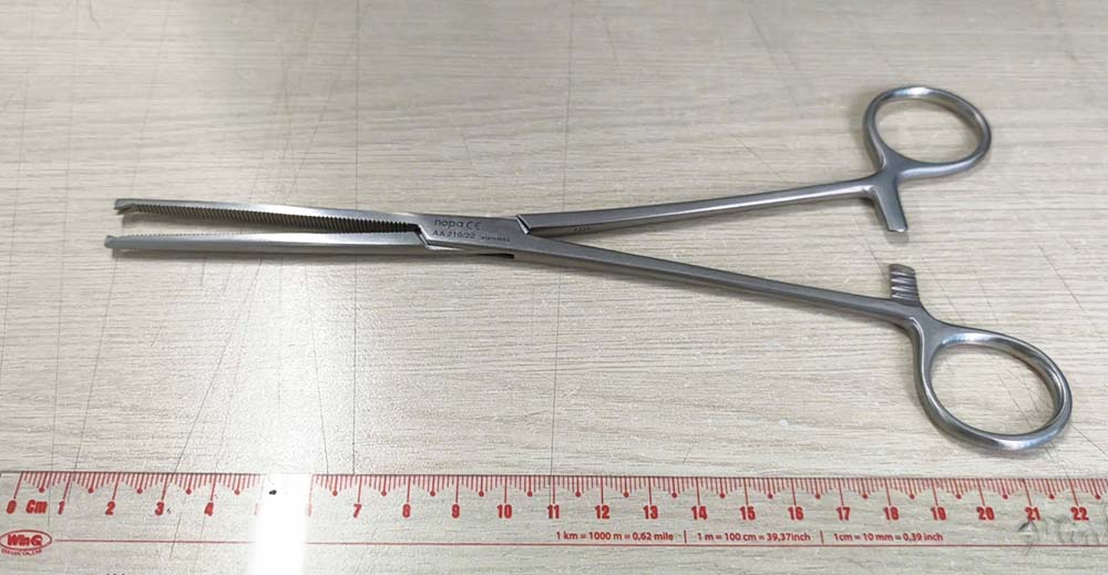 Kẹp phẫu thuật Ochster-Kocher thẳng 22cm Nopa AA 210/22
