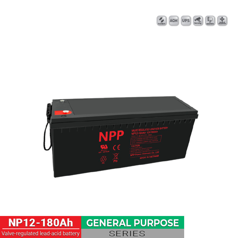 Ắc Quy 12V 180Ah NPP AGM Chính Hãng