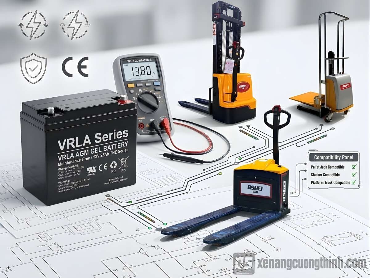 Ắc Quy Khô VRLA Phù Hợp Với Những Dòng Xe Nâng Nào