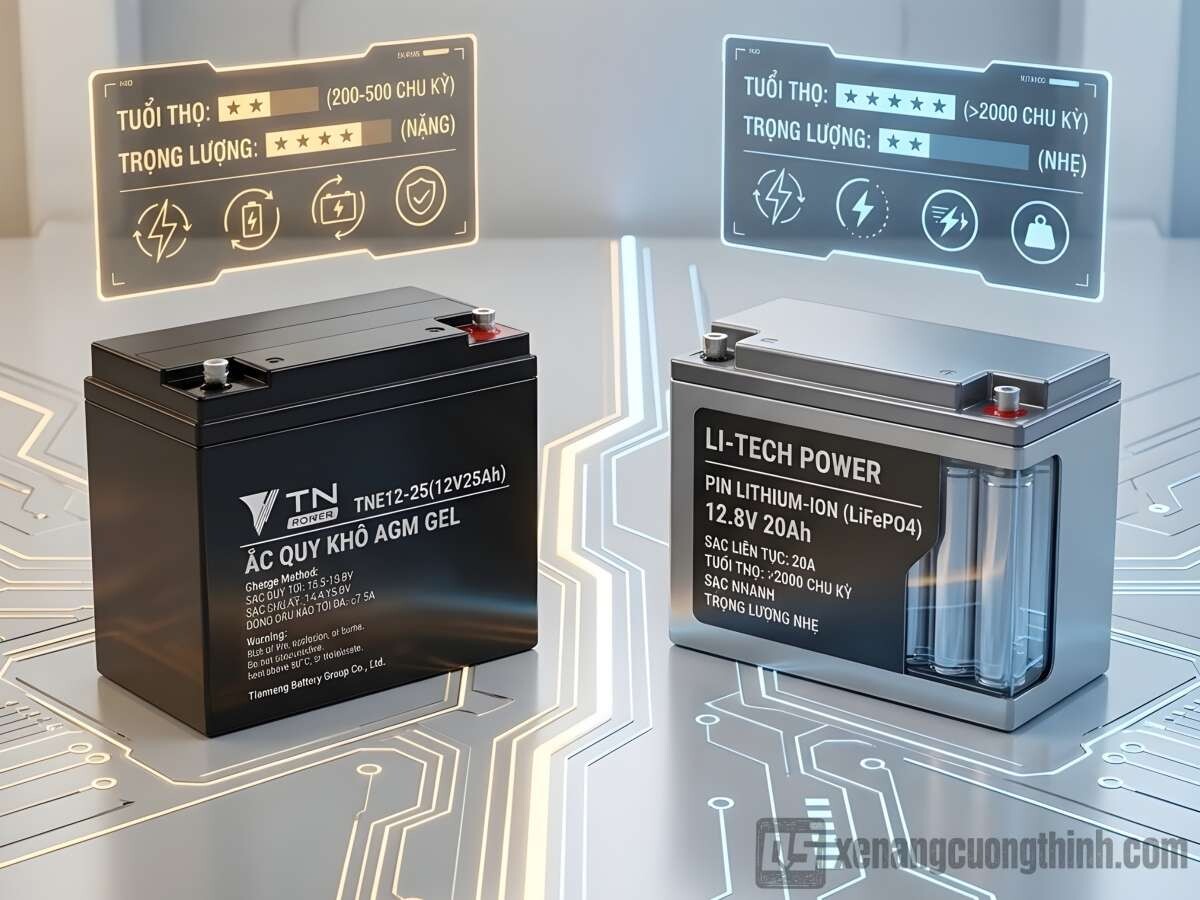 Ắc Quy Khô VRLA Và Pin Lithium