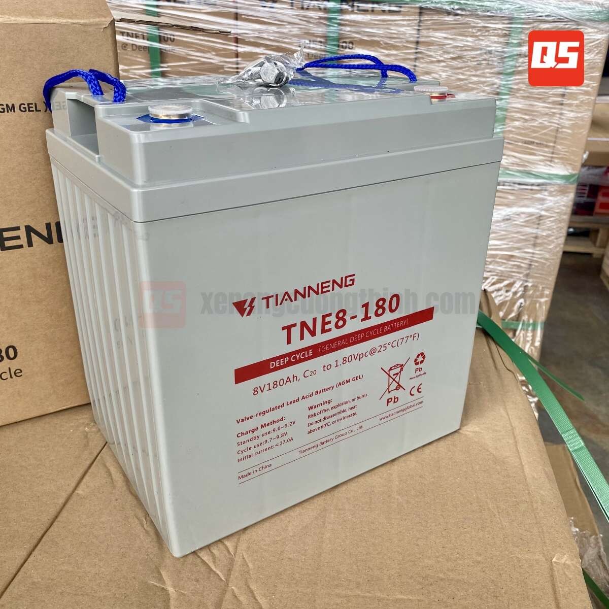 Ắc Quy Tianneng TNE8-180 | Ắc Quy Xe Nâng Cường Thịnh