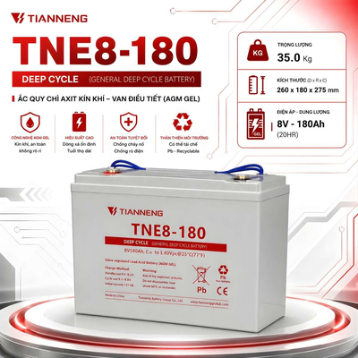 Ắc quy Tianneng TNE8-180 (8V 180Ah)
