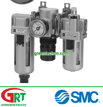 AC20-A | SMC AC20-A | Bộ lọc điều áp có đồng hồ hiển thị | Air filter with regulator, lubricatior
