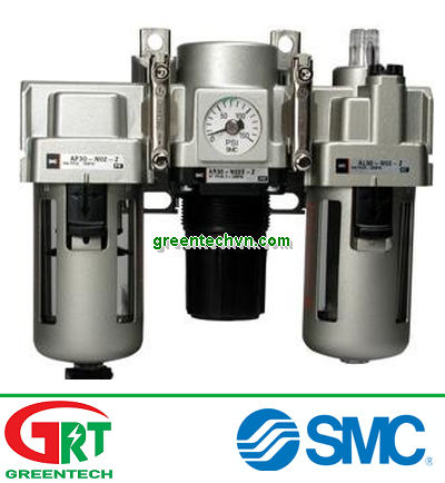 AC40-004G | SMC | Bộ lọc điều áp, tách nước, tách dầu khí nén | Vietnam | Greentech Vietnam