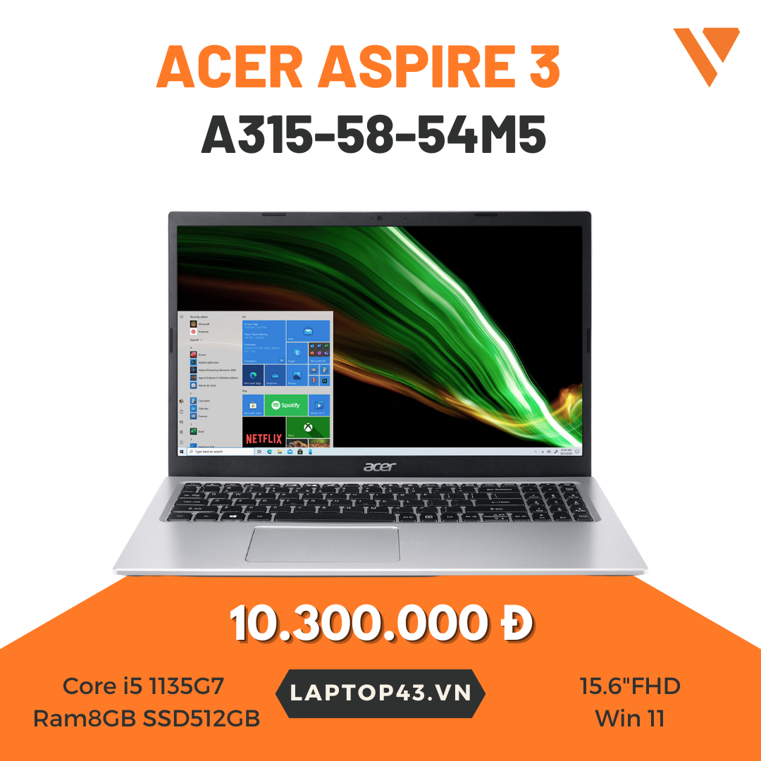 Acer Aspire 3 A315-58-54M5 i5 1135G7/8GB/512GB/15.6FHD