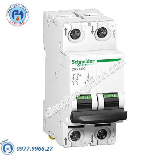 Acti9 C60H DC MCB 2P 50A 220VDC 20kA - Model A9N61538