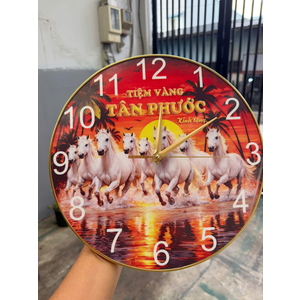 Đồng Hồ Treo Tường Thất Mã Phát Tài AD6988