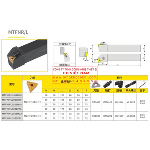 Cán dao tiện ngoài MTFNR/L