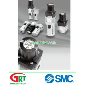 Air pressure regulator / piston / single-stage / with pressure gauge 1/8 - 1/2, 0.05 - 0.85 MPa |