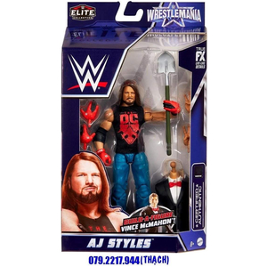 WWE AJ STYLES - ELITE WRESTLEMANIA 38 (BUILD-A-FIGURE MR. McMAHON)