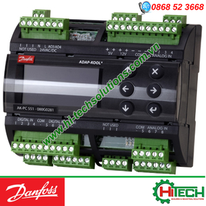 AK-PC 551 Danfoss bộ điều khiển công suất hệ thống máy nén và dàn ngưng tụ Compressor and Condenser Capacity control - 080G0281