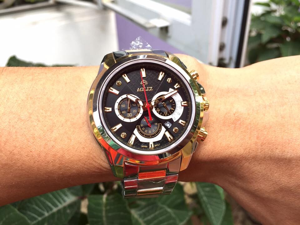 ĐỒNG HỒ AOLIX DÂY DA AL7054G