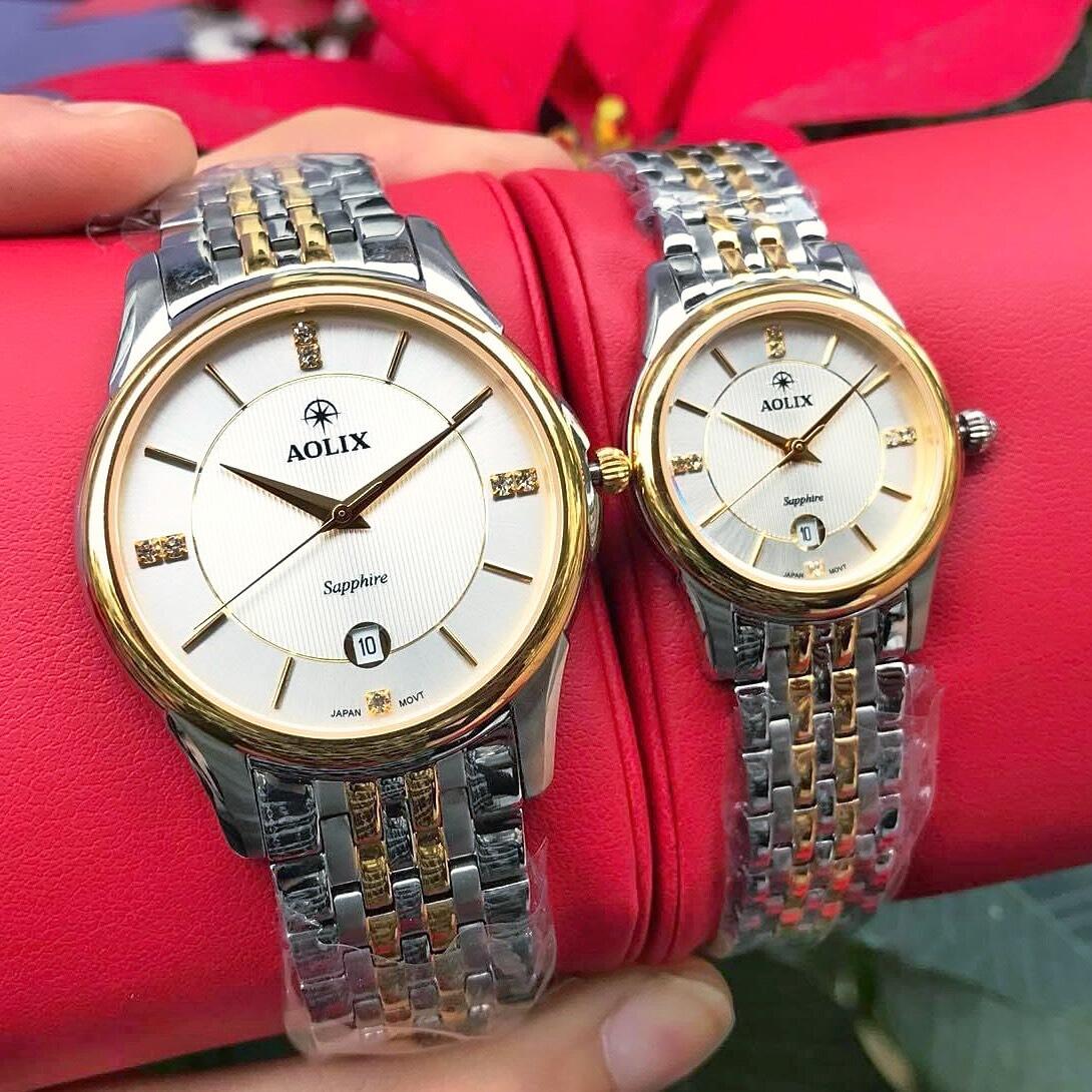 Đồng hồ cặp đôi chính hãng Aolix al 9134g - mkv