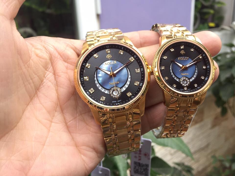 Đồng hồ cặp đôi chính hãng Aolix aolix al 9136g - mkd