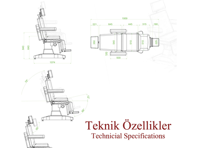 Ghế khám, chữa bệnh tai mũi họng Alpha
