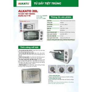 Tủ sấy tiệt trùng Alkato 20L
